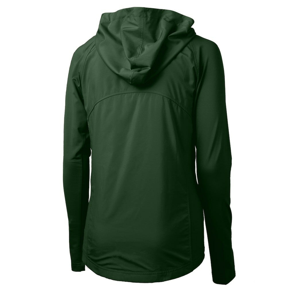 Philadelphia Eagles Cutter & Buck Women's Gridiron Classics Logo Adapt Eco Knit Hybrid Recycled Full-Zip Hoodie - Hunter Green sale