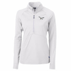 Philadelphia Eagles Cutter & Buck Women's Gridiron Classics Logo Adapt Eco Knit Stretch Recycled Half-Zip Pullover Top - White discount