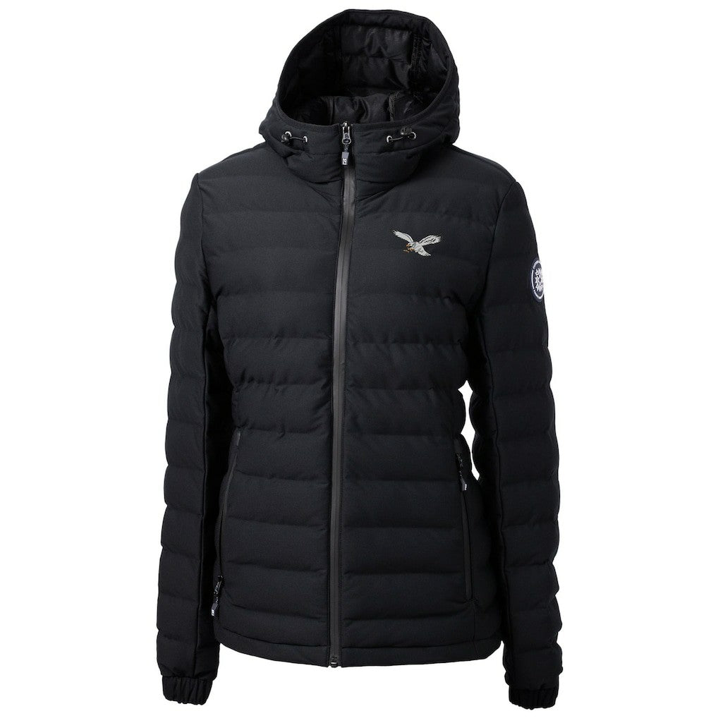 Philadelphia Eagles Cutter & Buck Women's Gridiron Classics Logo Mission Ridge Repreve Eco Insulated Full-Zip Puffer Jacket - Black for sale