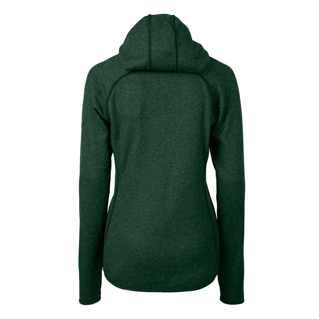Philadelphia Eagles Cutter & Buck Women's Gridiron Classics Logo Mainsail Sweater-Knit Full-Zip Hoodie - Green sale