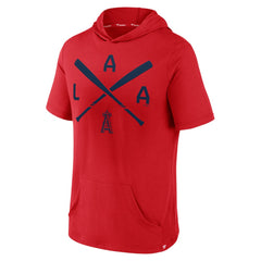 Los Angeles Angels Iconic Rebel Short Sleeve Hooded Top - Red
