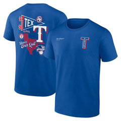 Texas Rangers Split Zone T-Shirt - Royal