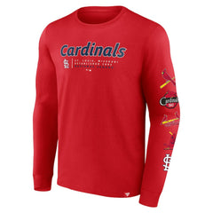 St. Louis Cardinals Strike the Goal Long Sleeve T-Shirt - Red