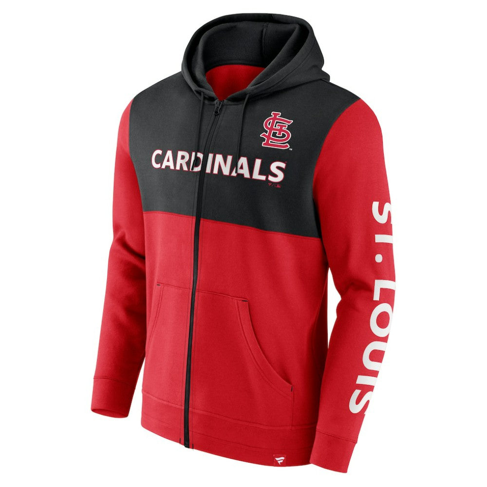 St. Louis Cardinals Ace Hoodie Full-Zip Sweatshirt - Red/Black