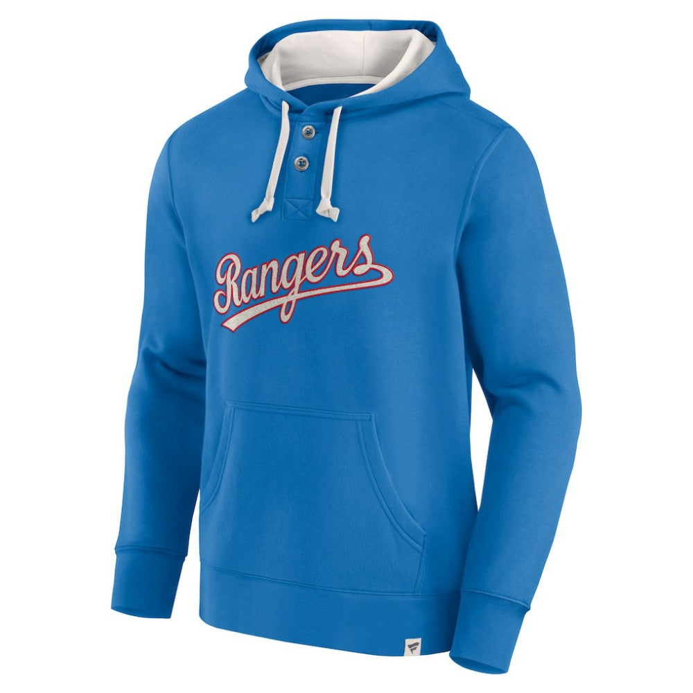 Texas Rangers Royal Plan for Adversity Henley Fleece Pullover Hoodie