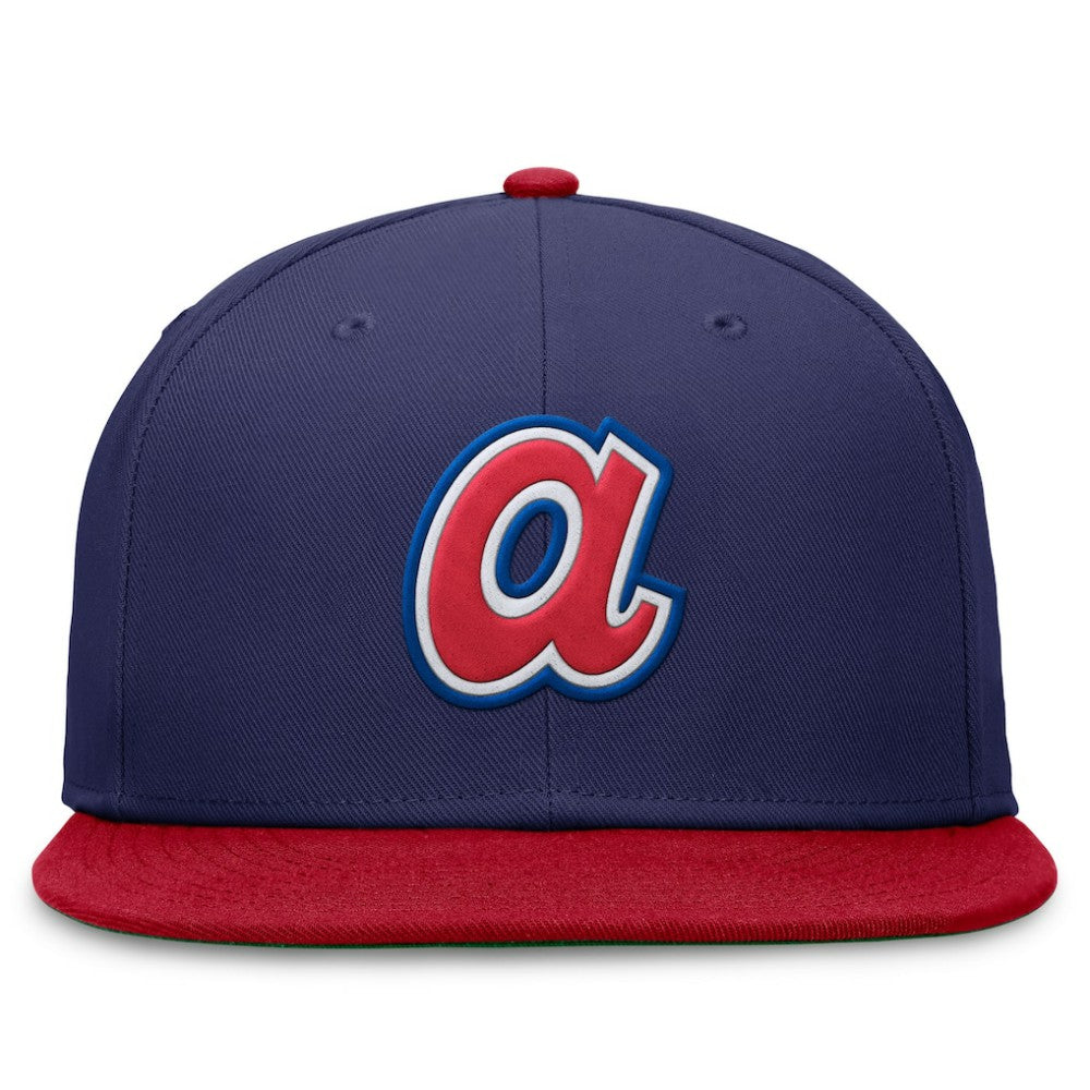 Atlanta Braves Rewind Cooperstown True Performance Fitted Hat - Royal/Red | Nike