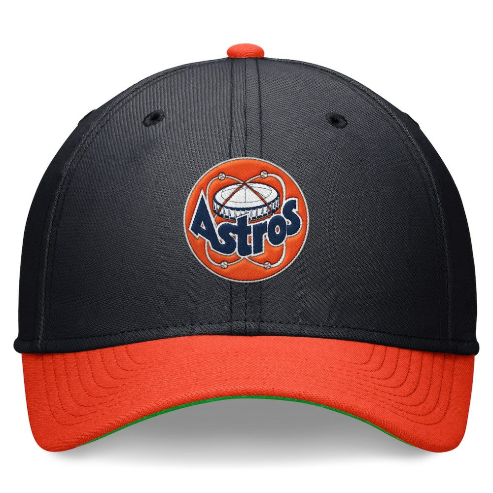 Houston Astros Cooperstown Collection Rewind Swooshflex Performance Hat - Navy/Orange | Nike