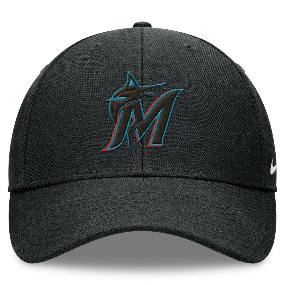 Miami Marlins Club Performance Adjustable Hat - Black | Nike