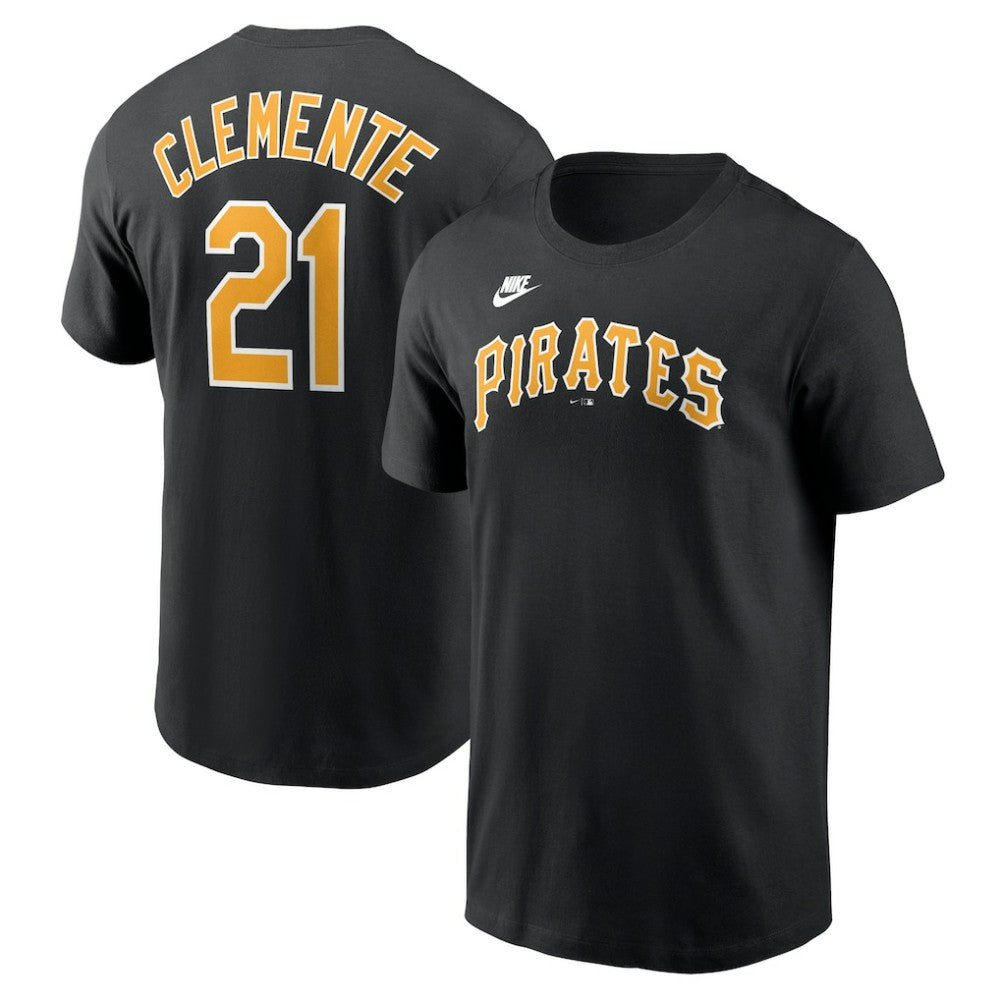 Roberto Clemente Pittsburgh Pirates Fuse Name & Number T-Shirt - Black | Nike