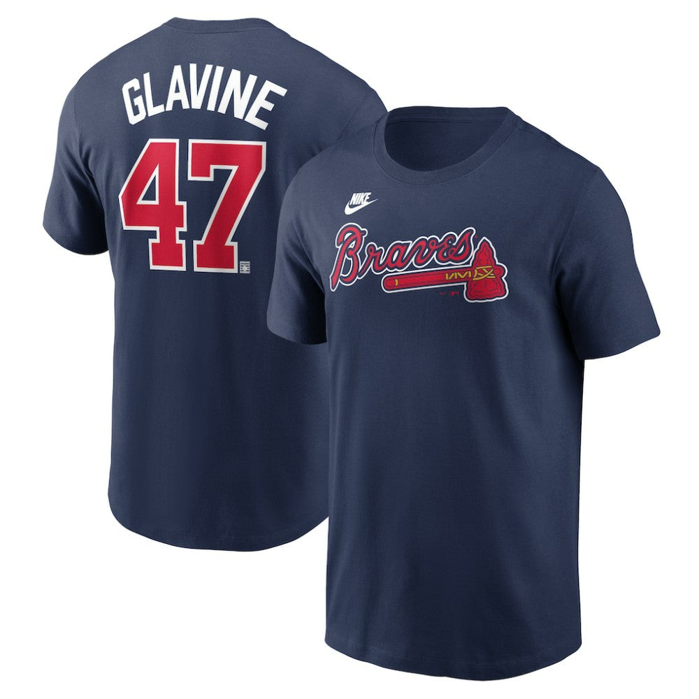 Tom Glavine Atlanta Braves Fuse Name & Number T-Shirt - Navy | Nike