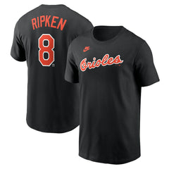 Cal Ripken Jr. Baltimore Orioles Fuse Name & Number T-Shirt - Black | Nike