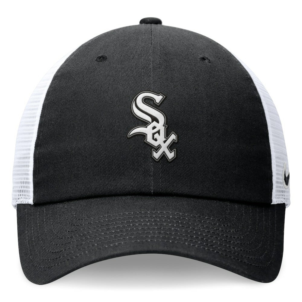 Chicago White Sox Club Trucker Adjustable Hat - Black | Nike