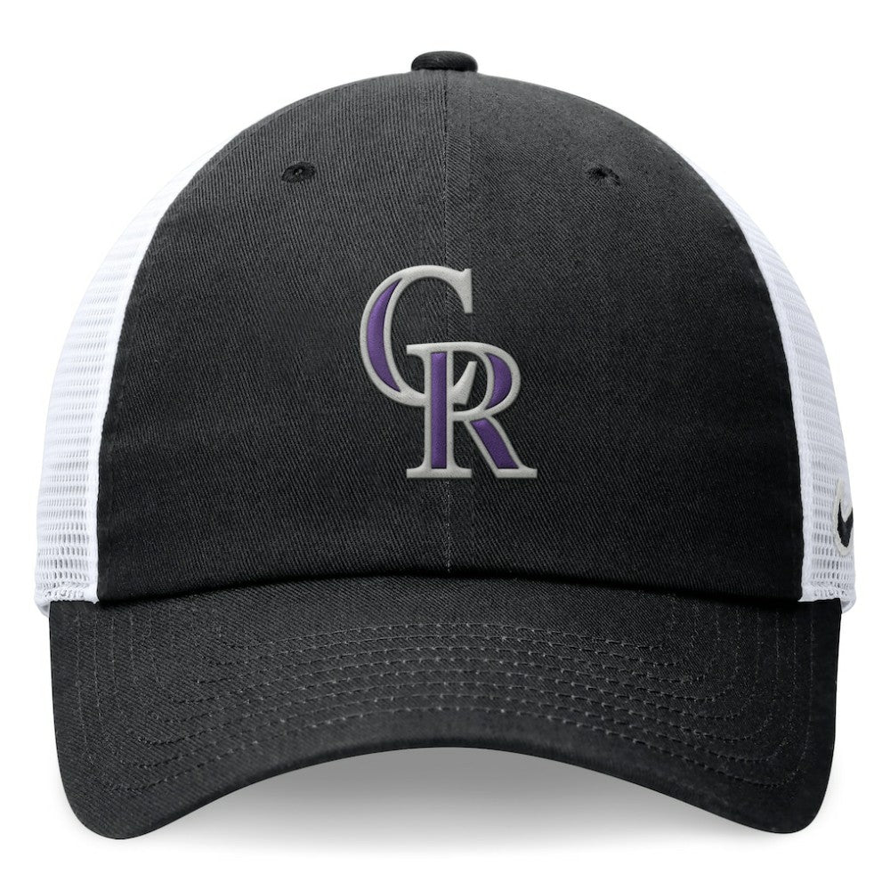 Colorado Rockies Club Trucker Adjustable Hat - Black | Nike
