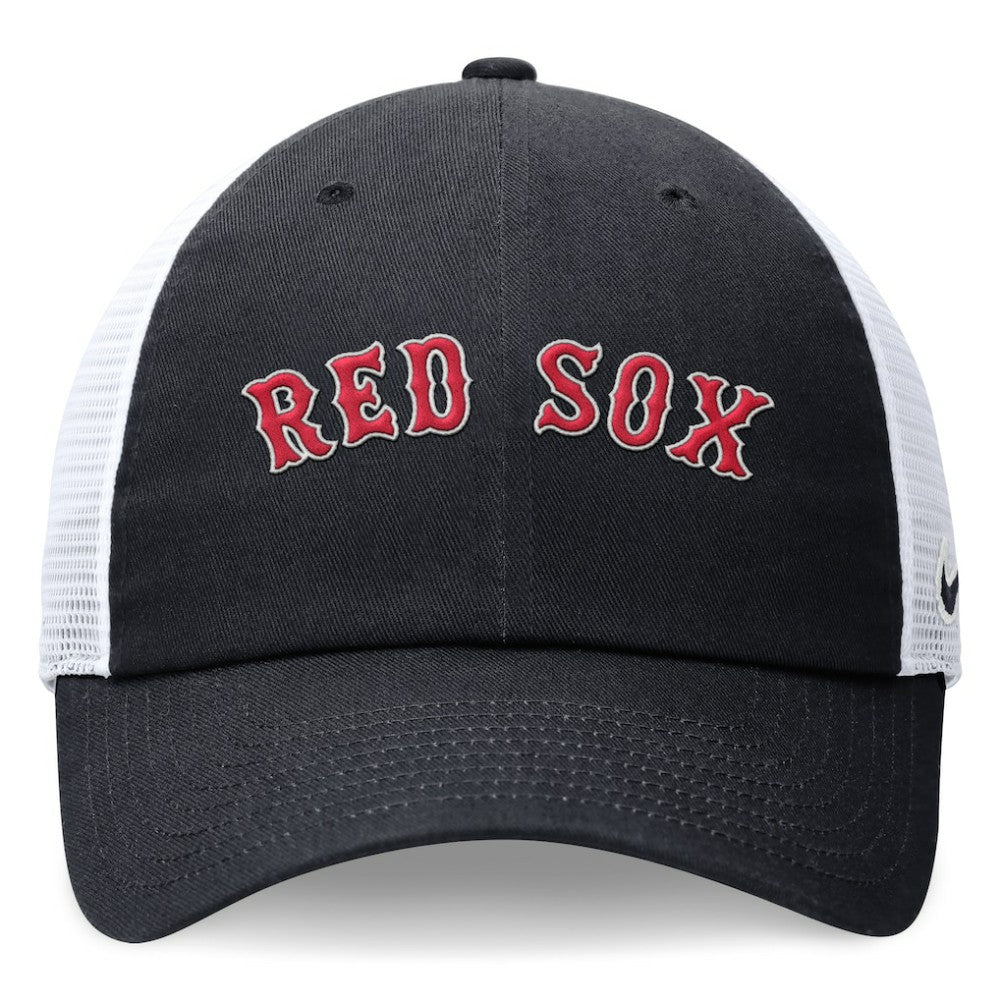 Boston Red Sox Wordmark Adjustable Trucker Hat - Navy | Nike