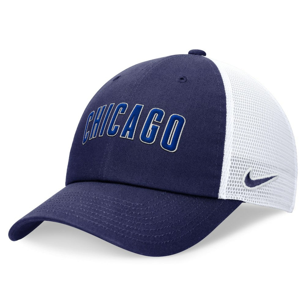 Chicago Cubs Wordmark Adjustable Trucker Hat - Royal | Nike