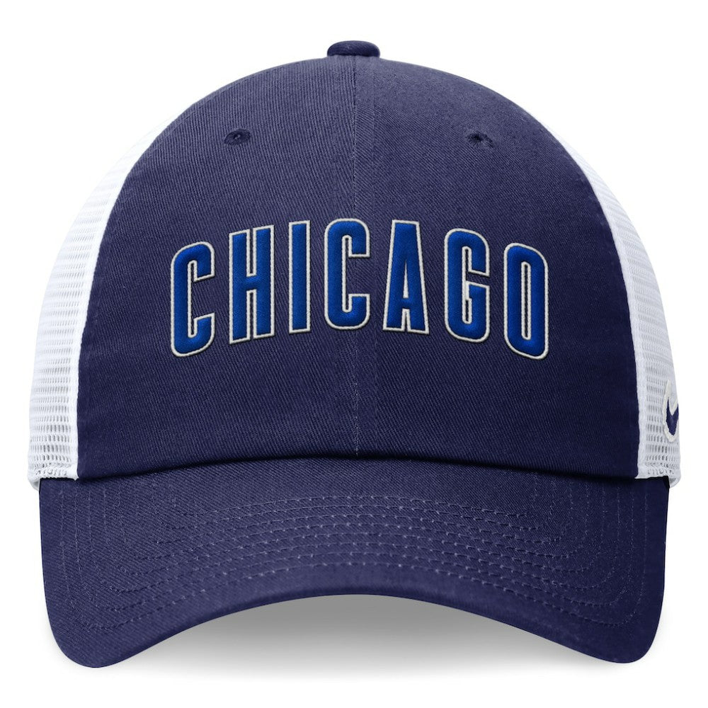 Chicago Cubs Wordmark Adjustable Trucker Hat - Royal | Nike