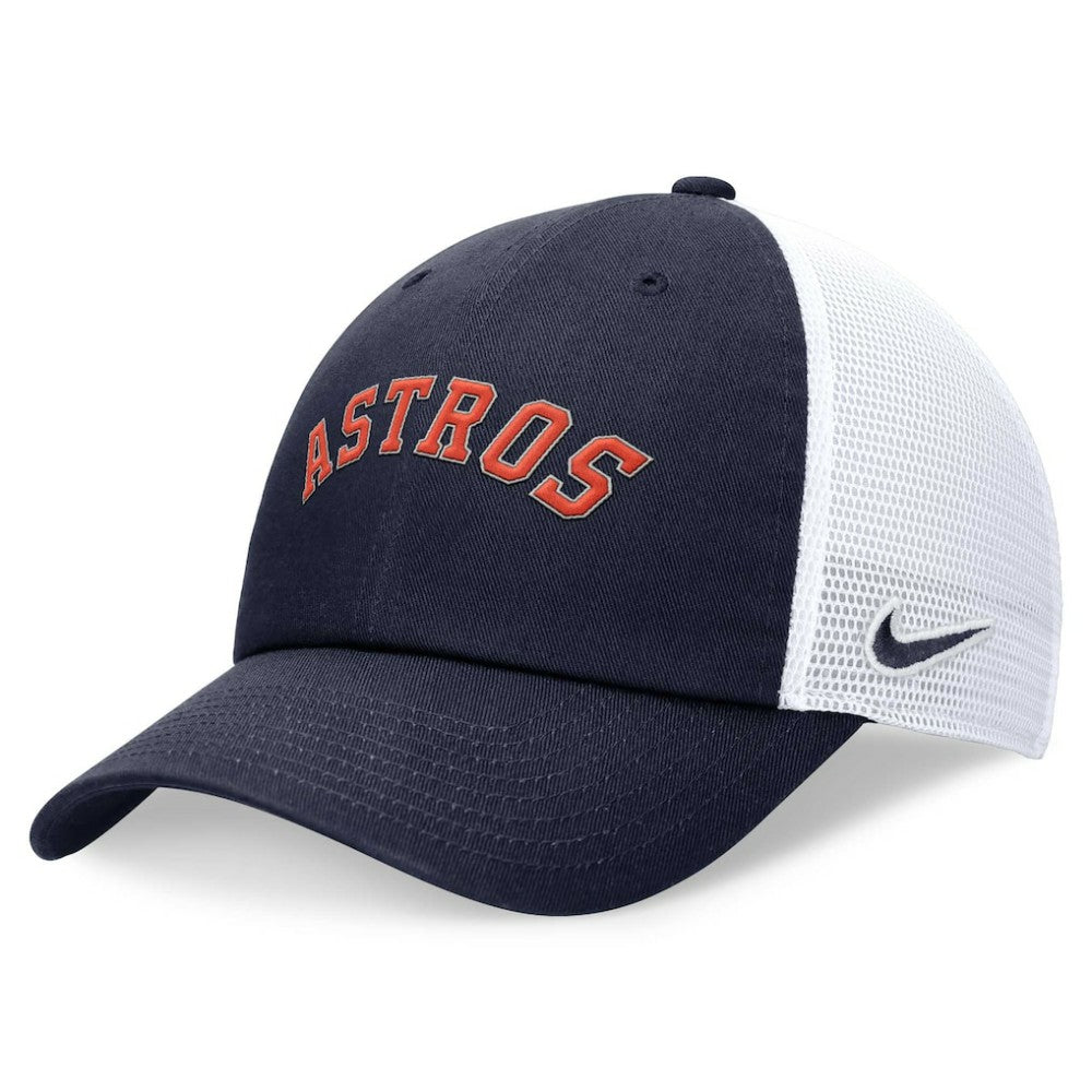 Houston Astros Wordmark Adjustable Trucker Hat - Navy | Nike