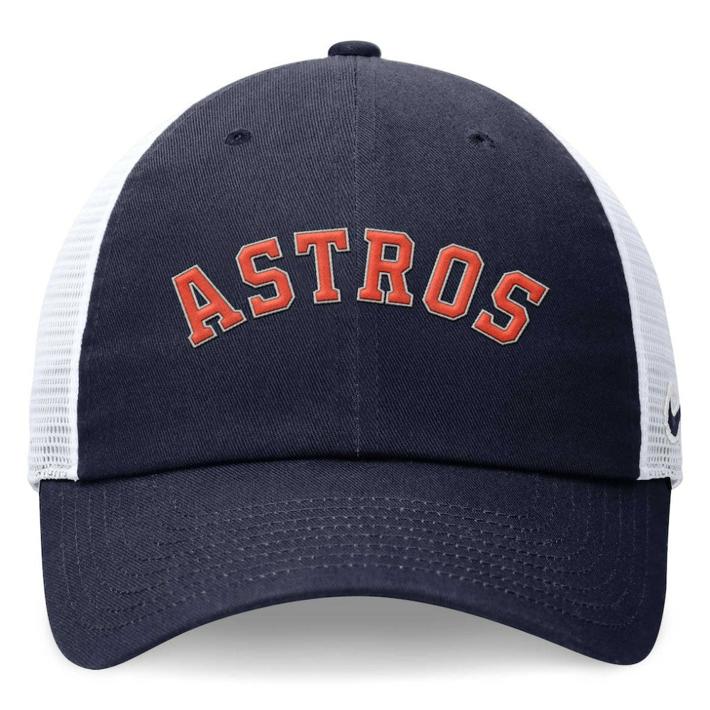 Houston Astros Wordmark Adjustable Trucker Hat - Navy | Nike