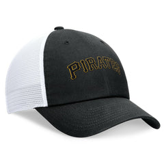 Pittsburgh Pirates Wordmark Adjustable Trucker Hat - Black | Nike