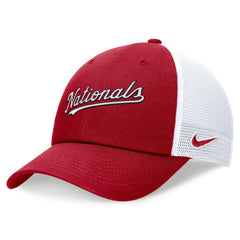Washington Nationals Wordmark Adjustable Trucker Hat - Red | Nike