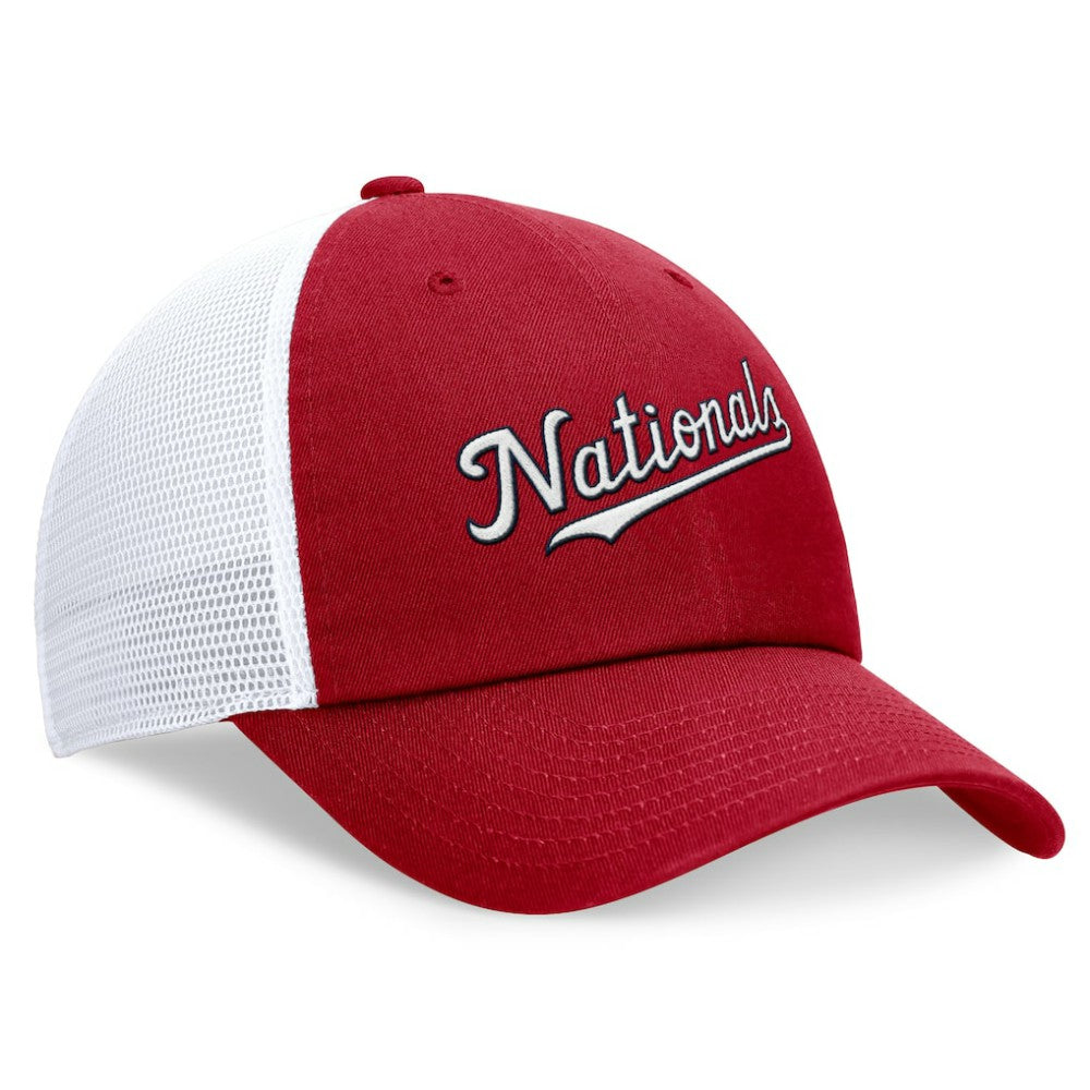 Washington Nationals Wordmark Adjustable Trucker Hat - Red | Nike
