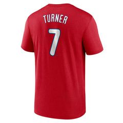 Trea Turner Philadelphia Phillies Legend Name & Number Performance T-Shirt - Red | Nike