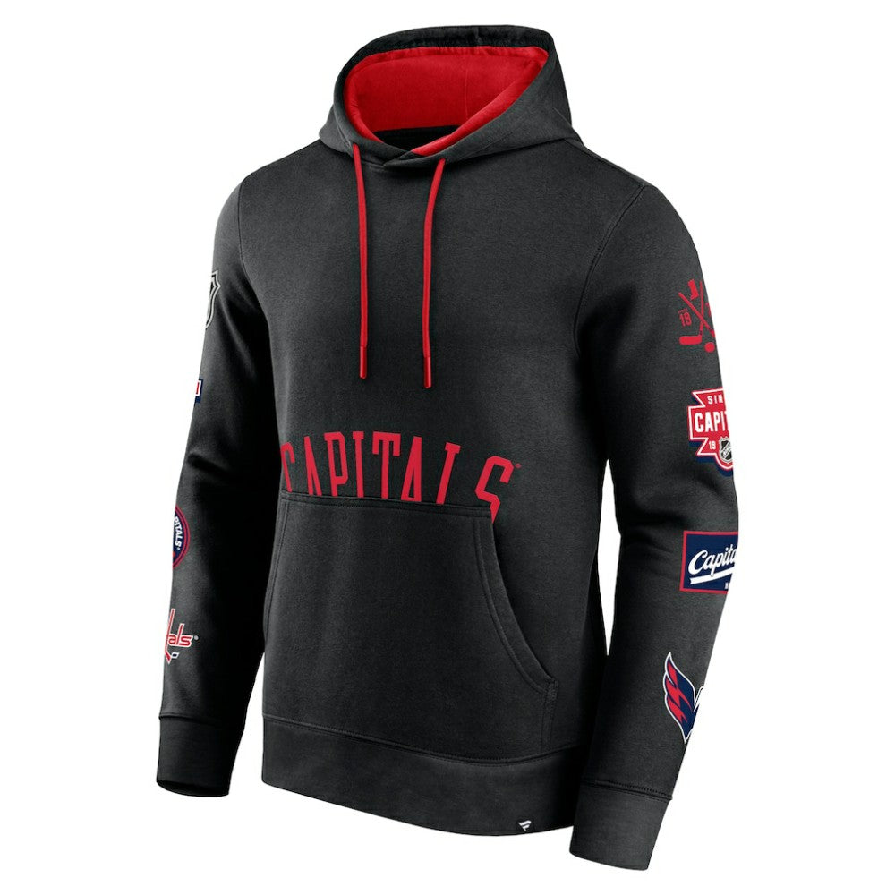 Washington Capitals Fanatics Wild Winner Pullover Hoodie Black