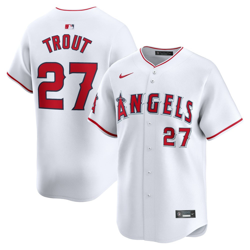 Mike Trout Los Angeles Angels Home Limited Player Jersey - White | Nike