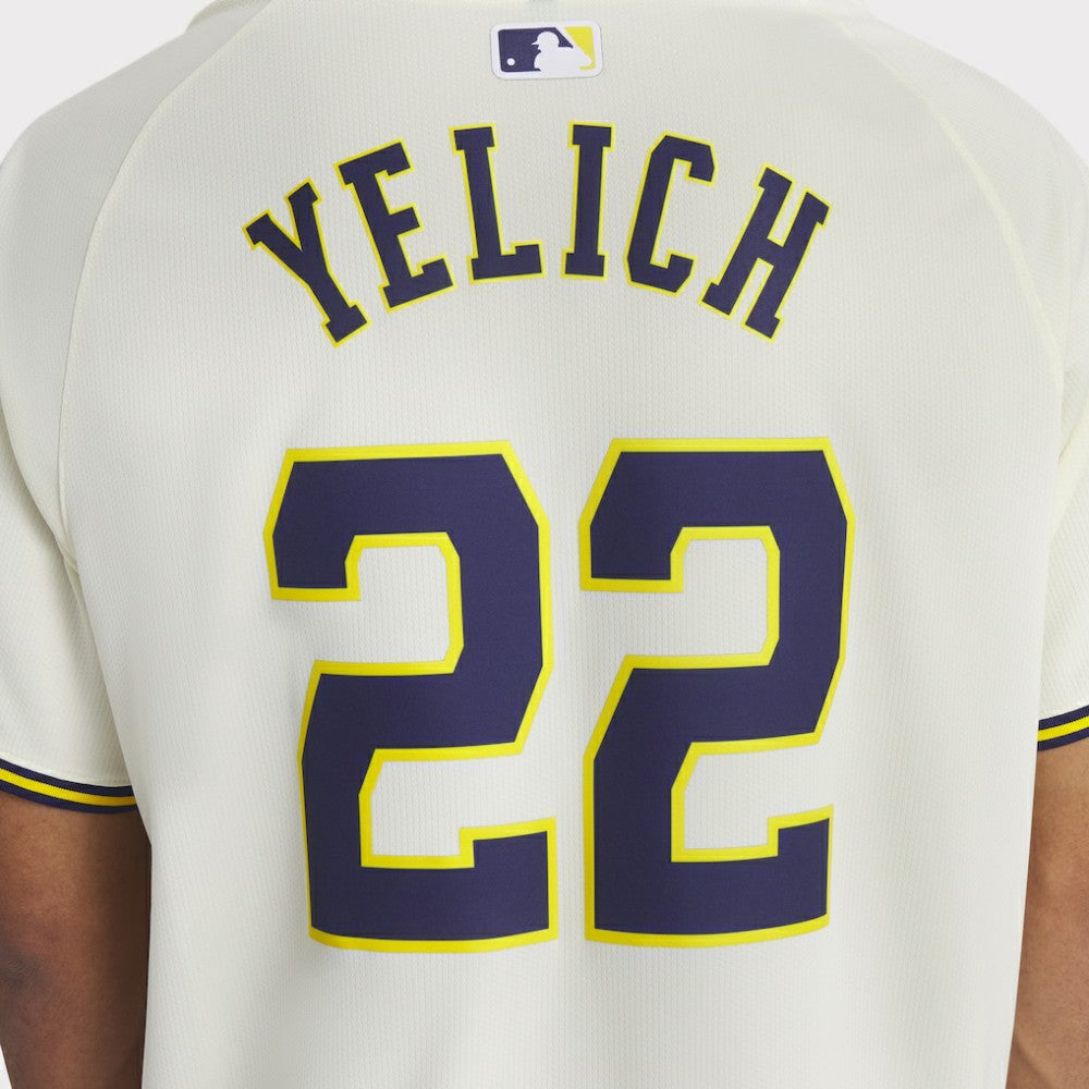 Christian Yelich Milwaukee Brewers Home Limited Player Jersey - Cream | Nike