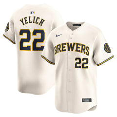 Christian Yelich Milwaukee Brewers Home Limited Player Jersey - Cream | Nike