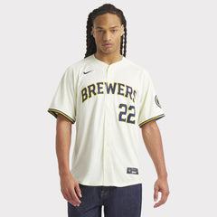 Christian Yelich Milwaukee Brewers Home Limited Player Jersey - Cream | Nike