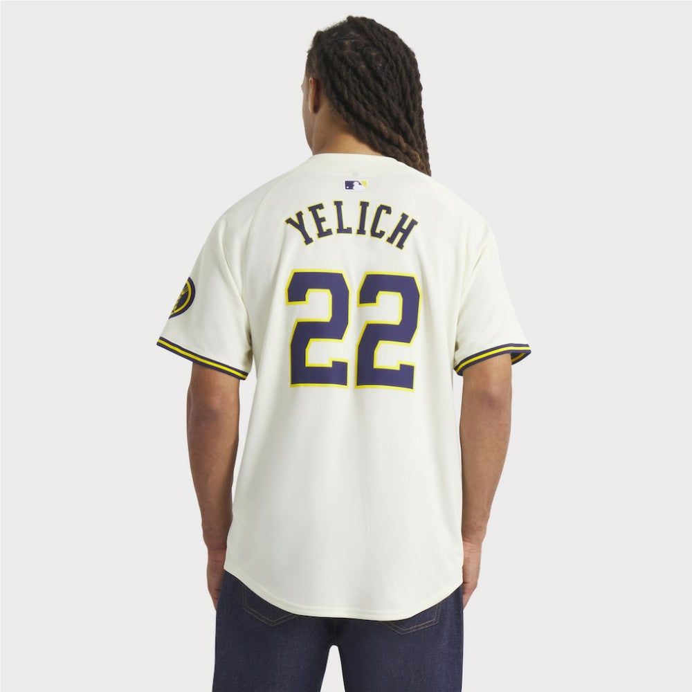 Christian Yelich Milwaukee Brewers Home Limited Player Jersey - Cream | Nike