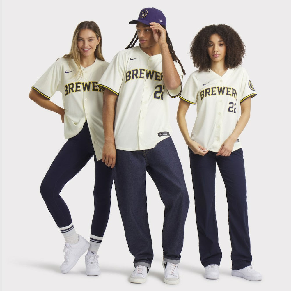 Christian Yelich Milwaukee Brewers Home Limited Player Jersey - Cream | Nike