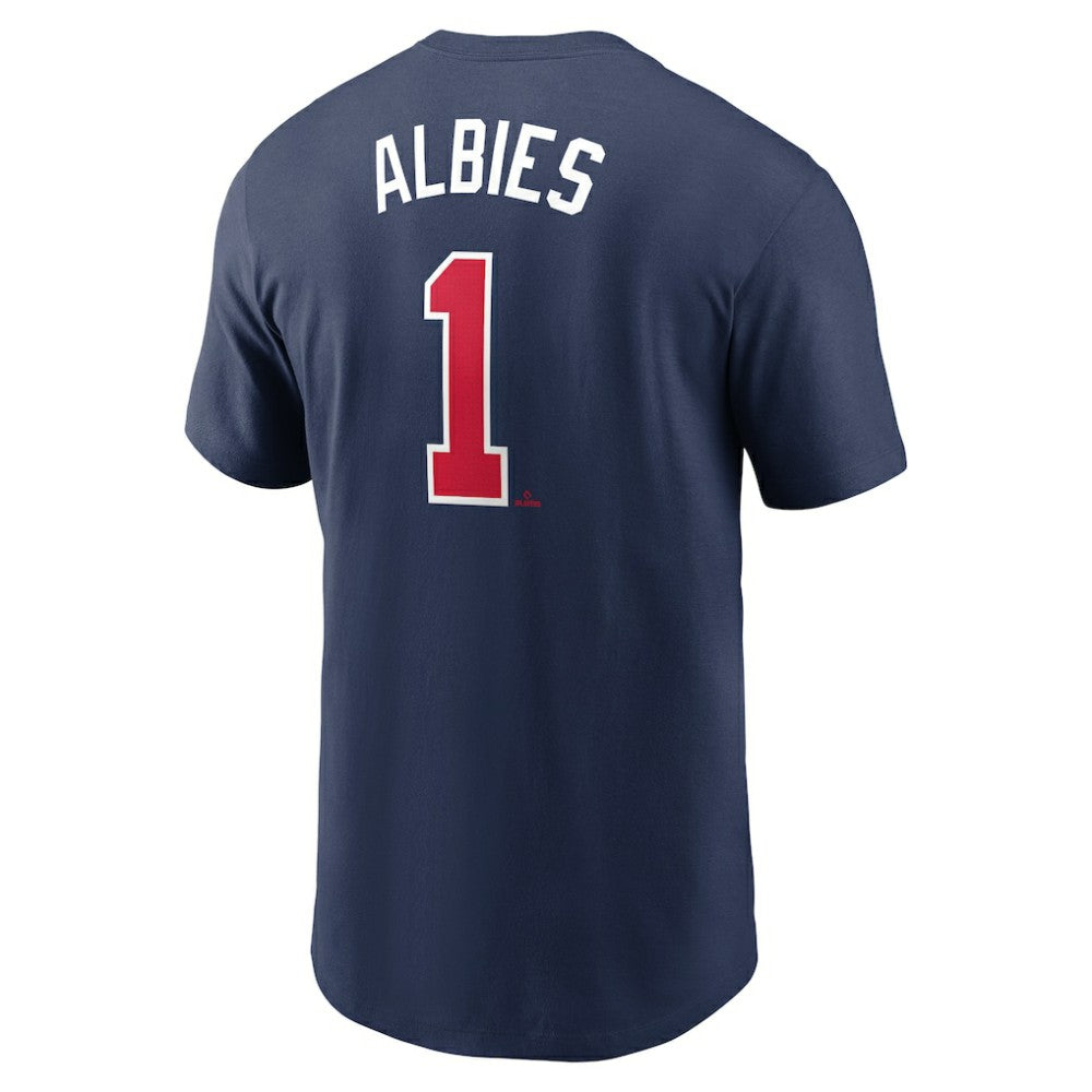 Ozzie Albies Atlanta Braves Fuse Name & Number T-Shirt - Navy | Nike