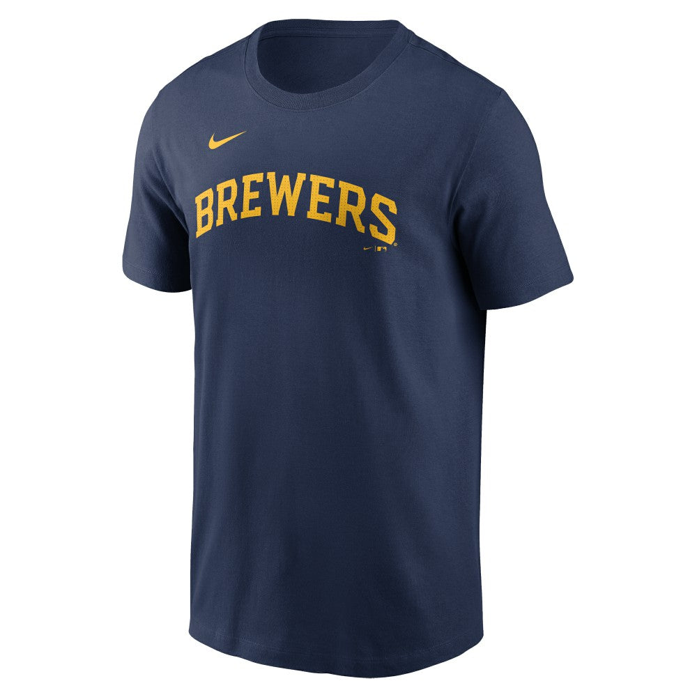 Christian Yelich Milwaukee Brewers Fuse Name & Number T-Shirt - Navy | Nike