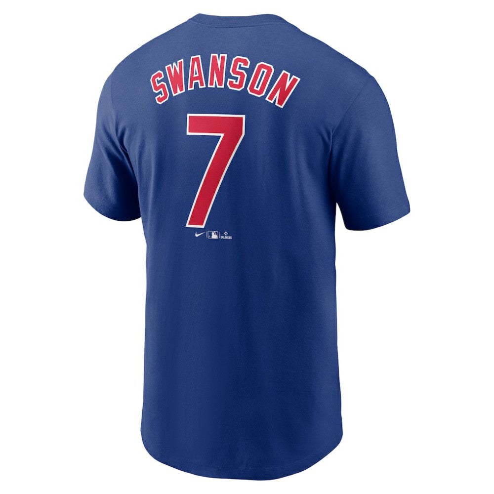 Dansby Swanson Chicago Cubs Fuse Name & Number T-Shirt - Royal | Nike
