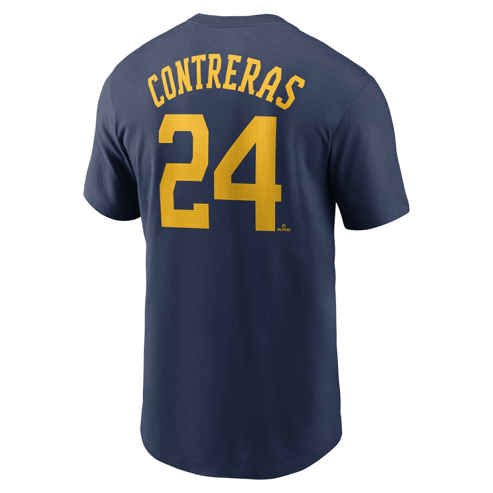 William Contreras Milwaukee Brewers Fuse Name & Number T-Shirt - Navy | Nike