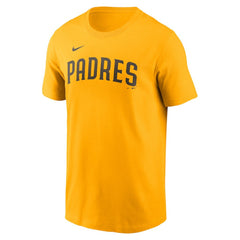 Manny Machado San Diego Padres Fuse Name & Number T-Shirt - Gold | Nike