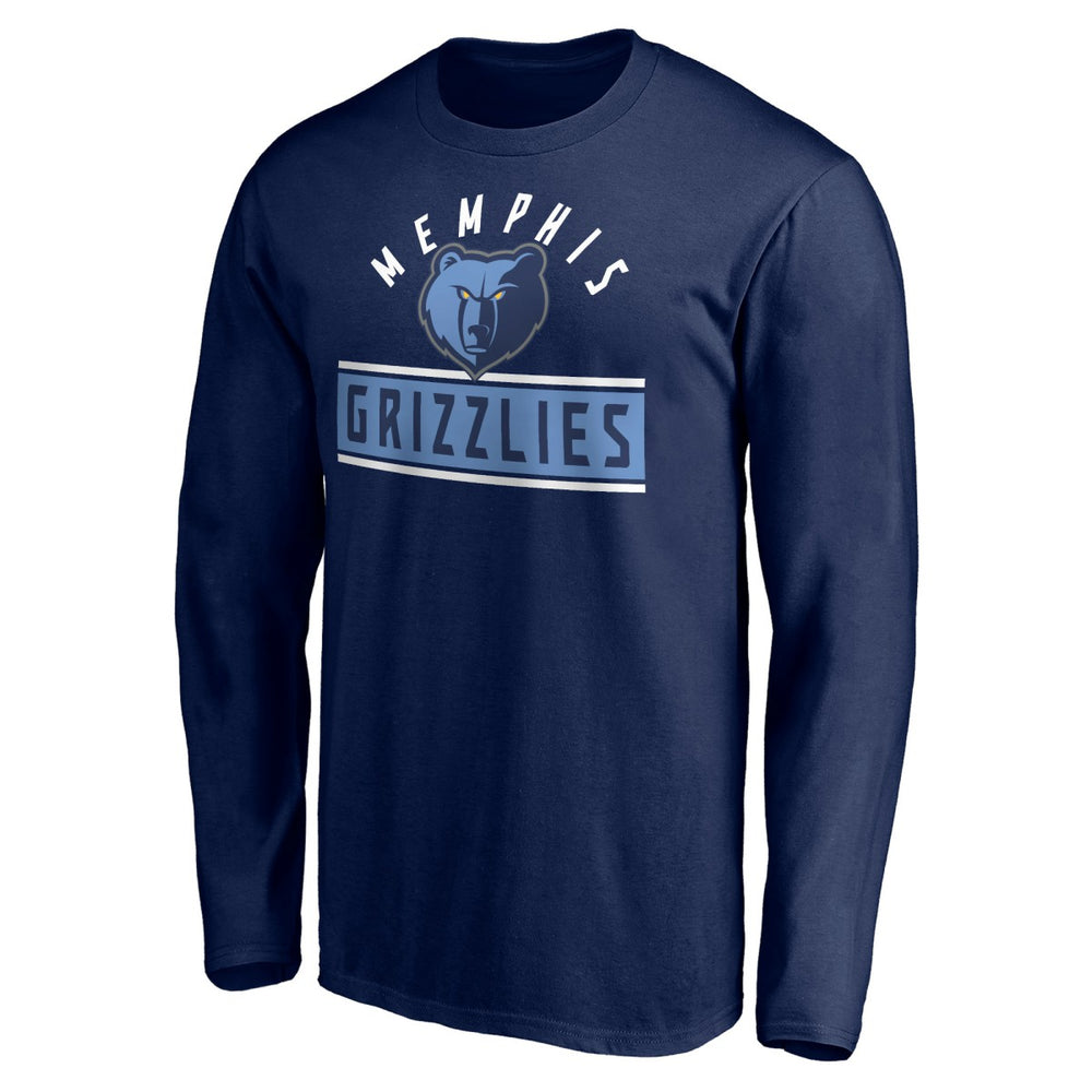Memphis Grizzlies Team Arch Knockout Long Sleeve T-Shirt - Navy sale