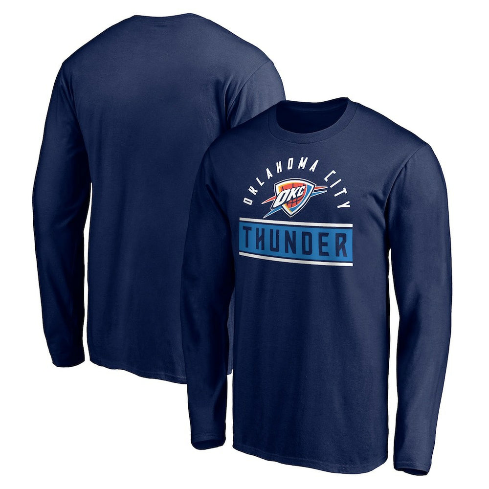 Oklahoma City Thunder Team Arch Knockout Long Sleeve T-Shirt - Navy on sale