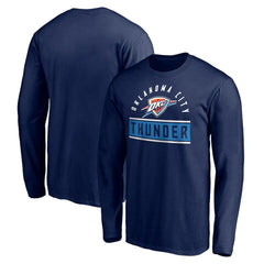 Oklahoma City Thunder Team Arch Knockout Long Sleeve T-Shirt - Navy on sale