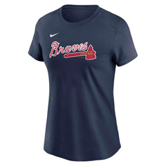 Matt Olson Atlanta Braves Women's Cooperstown Collection Fuse Name & Number T-Shirt - Navy | Nike