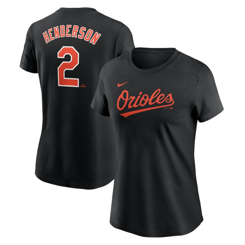 Gunnar Henderson Baltimore Orioles Women's Cooperstown Collection Fuse Name & Number T-Shirt - Black | Nike