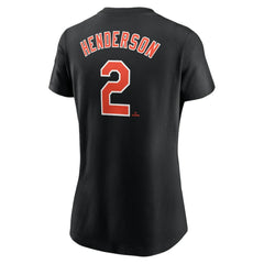 Gunnar Henderson Baltimore Orioles Women's Cooperstown Collection Fuse Name & Number T-Shirt - Black | Nike