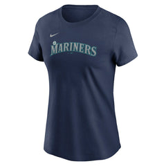 Julio Rodriguez Seattle Mariners Women's Cooperstown Collection Fuse Name & Number T-Shirt - Navy | Nike