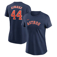 Yordan Alvarez Houston Astros Women's Cooperstown Collection Fuse Name & Number T-Shirt - Navy | Nike