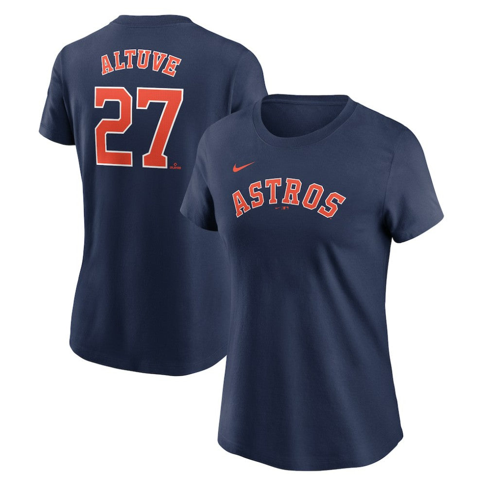 Jose Altuve Houston Astros Women's Cooperstown Collection Fuse Name & Number T-Shirt - Navy | Nike
