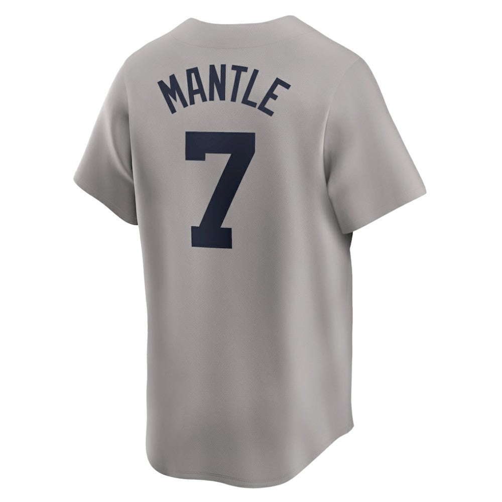 Mickey Mantle New York Yankees Throwback Cooperstown Collection Limited Jersey - Gray | Nike