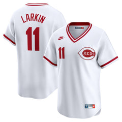 Barry Larkin Cincinnati Reds Throwback Cooperstown Limited Jersey - White | Nike
