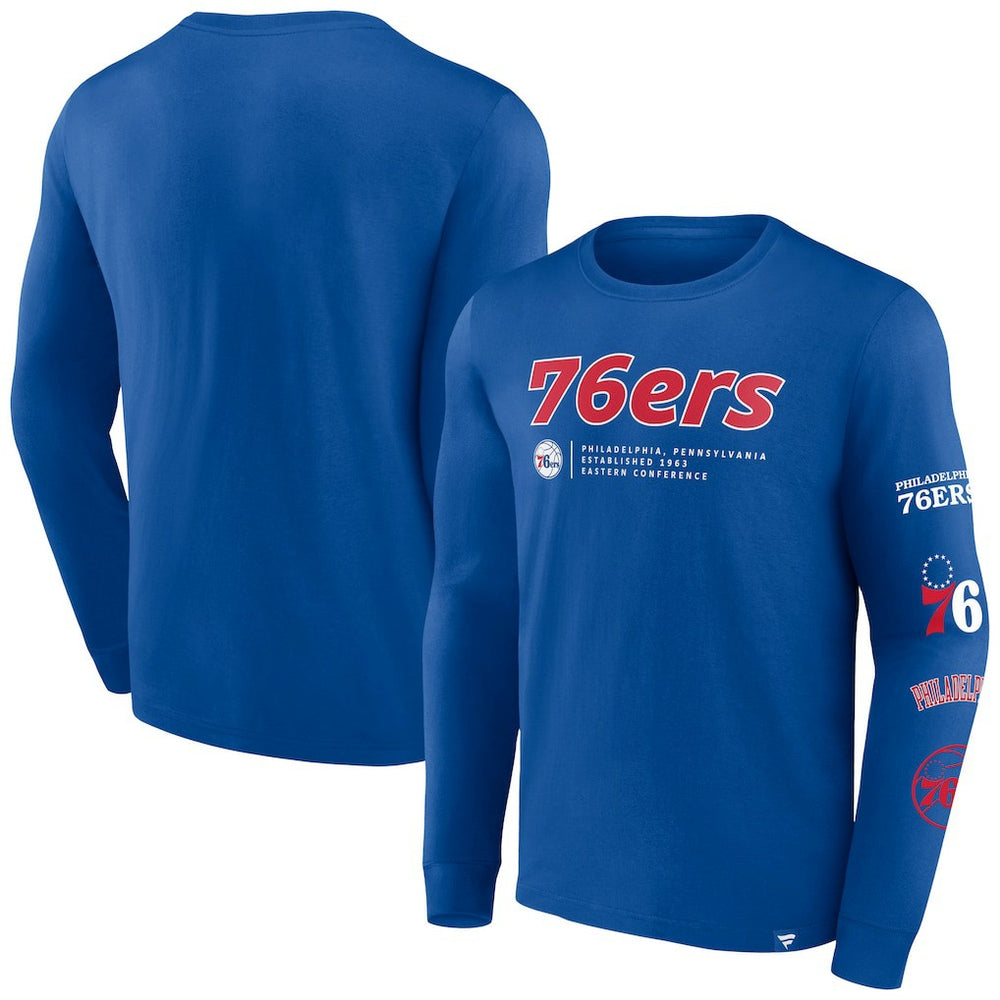 Philadelphia 76ers Baseline Long Sleeve T-Shirt - Royal | Fanatics outlet